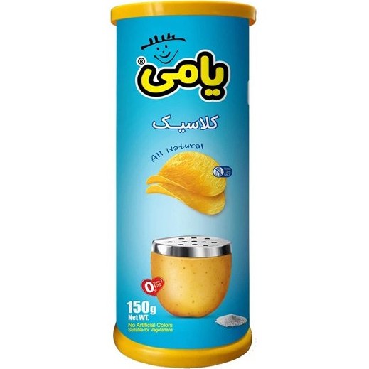 یامی چیپس قوطی 150 گرمی کلاسیک