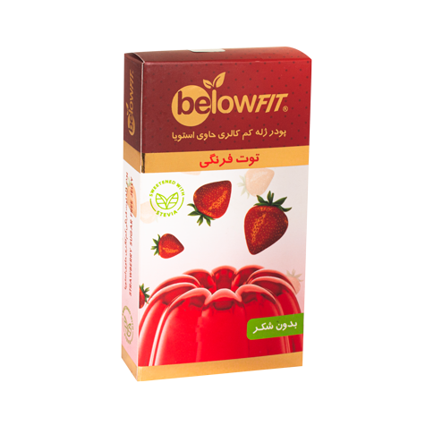 پودر ژله بدون شکر توت فرنگی بیلو فیت - 25 گرم