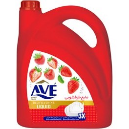 مایع ظرفشویی قرمز 6*1 با رایحه توت فرنگی اوه - 3750 گرم