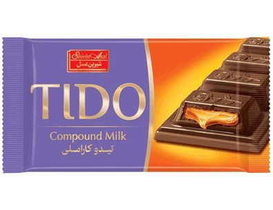 شکلات شیری با مغز کارامل تیدو-50گرم