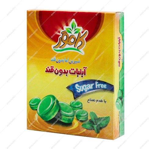 آبنبات سرد بدون قند رژیمی نعنایی کامور _ 12 عددی 