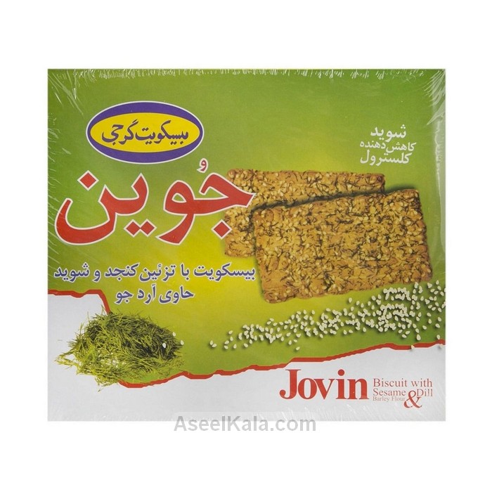 بیسکوئیت با تزئین کنجد و شوید گرجی-500گرم