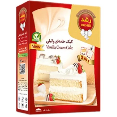 پودر کیک وانیلی با خامه کاکائویی رشد-500گرم